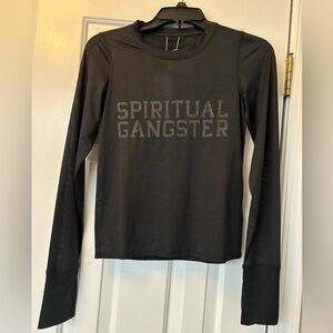 Spiritual Gangster Black Long Sleeve Shirt
